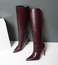 Load image into Gallery viewer, Designer boots Balmain boots ysl boots loewe sexy calf boots leather Stuart weitzman Amina muaddi