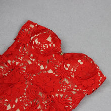 Load image into Gallery viewer, Strapless red lace dress revolve asos house of Cb meshki ohpolly hot Miami styles