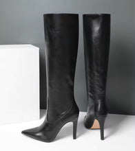Load image into Gallery viewer, Designer boots Balmain boots ysl boots loewe sexy calf boots leather Stuart weitzman Amina muaddi