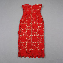 Load image into Gallery viewer, Strapless red lace dress revolve asos house of Cb meshki ohpolly hot Miami styles