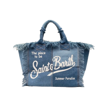 Load image into Gallery viewer, St Barth’s Fringe Bag || Denim