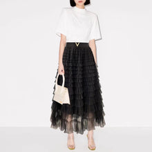 Load image into Gallery viewer, Ruffle maxi dress designer skirt ruffle skirt revolve skirt Bloomingdale’s
