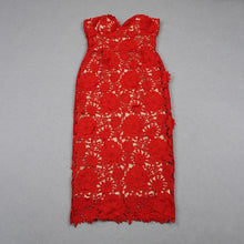 Load image into Gallery viewer, Strapless red lace dress revolve asos house of Cb meshki ohpolly hot Miami styles