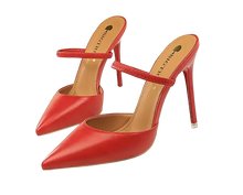 Load image into Gallery viewer, red pointed toe heels