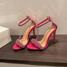 Load image into Gallery viewer, Jodie Heels || Pink Rhinestone

