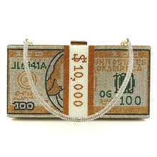 Load image into Gallery viewer, crystal money clutch
