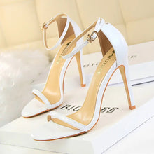 Load image into Gallery viewer, 4" ankle heels shopluxhouse Amina muaddi ysl bottega venetta heels
