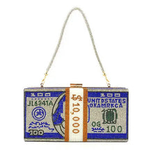 Load image into Gallery viewer, crystal money clutch
