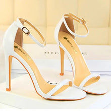 Load image into Gallery viewer, 4" ankle heels shopluxhouse Amina muaddi ysl bottega venetta heels

