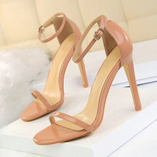 Load image into Gallery viewer, 4" ankle heels shopluxhouse Amina muaddi ysl bottega venetta heels
