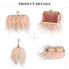 Load image into Gallery viewer, ostrich clutch handbag
